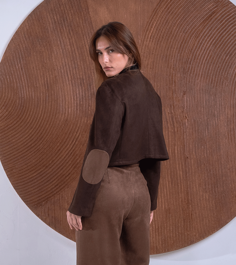 SUEDE CROP JACKET